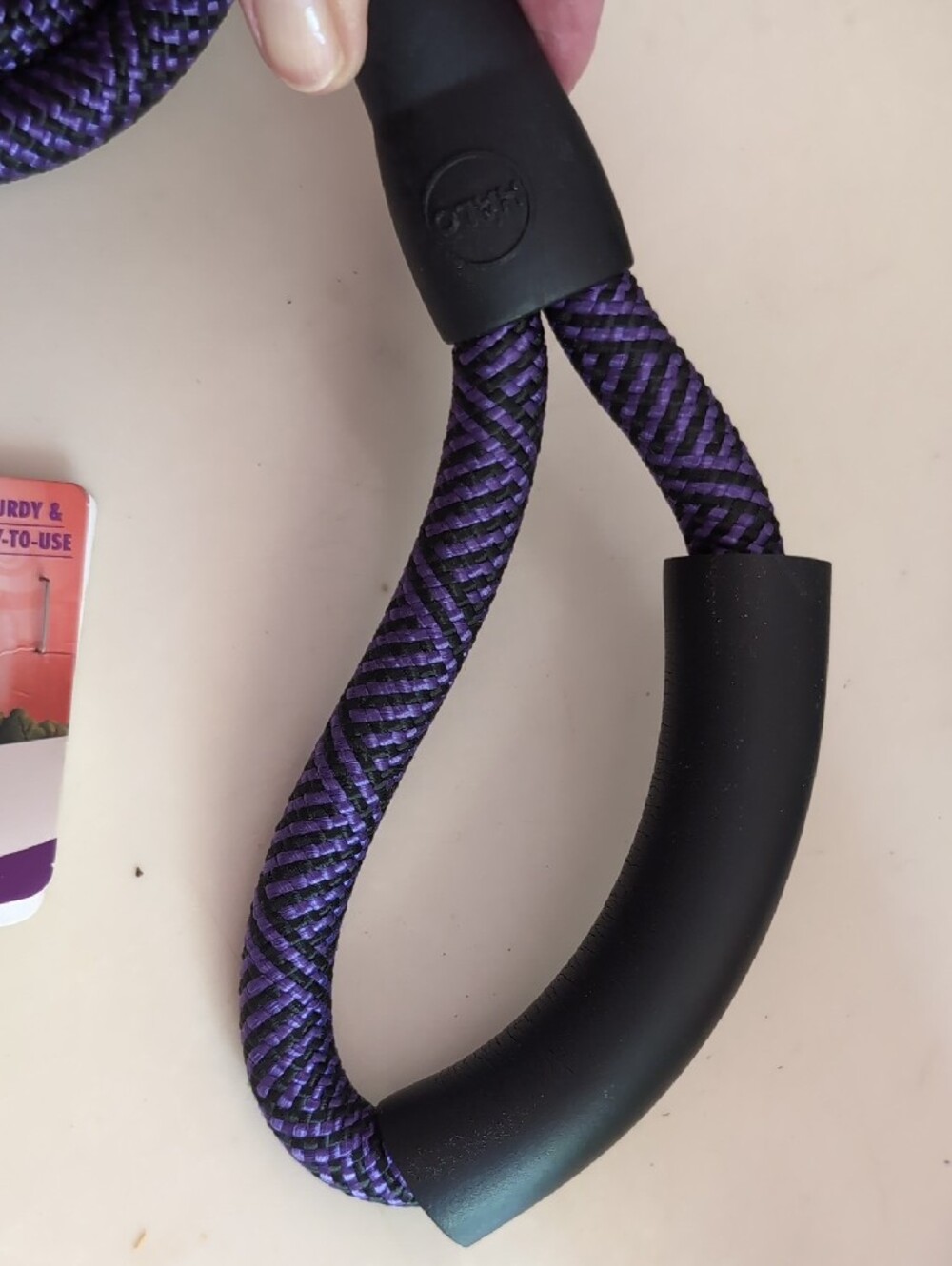 Halo Purple and Black Braided Rope Dog Leash NWT! - Picture 3 of 5